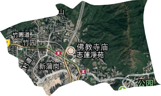 黃大仙區衛星圖