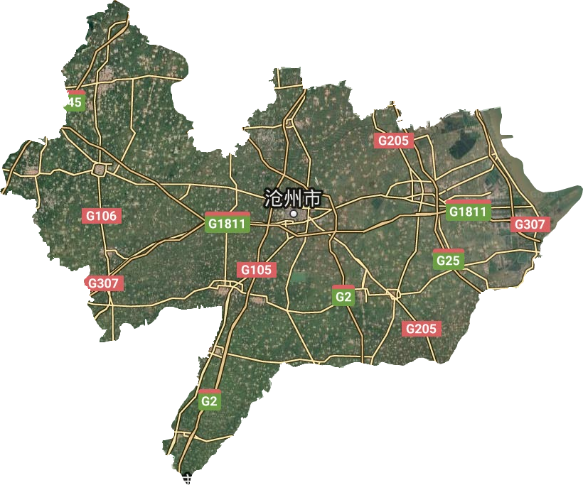 滄州市衛星圖