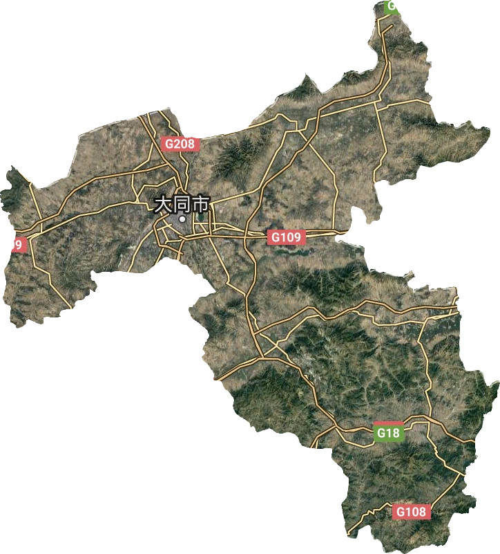 大同市衛星圖