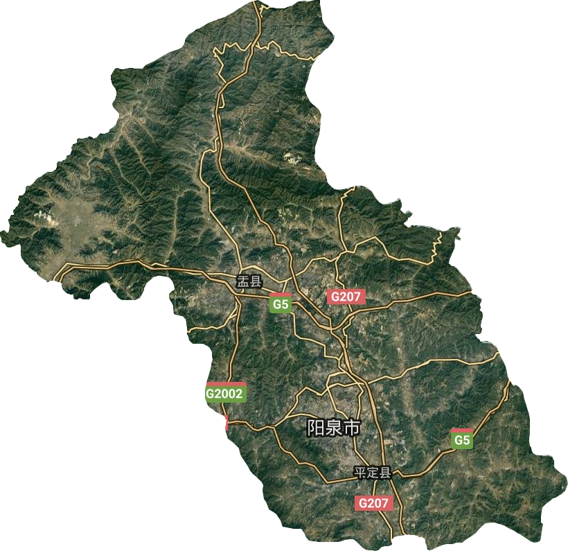 陽泉市衛星圖