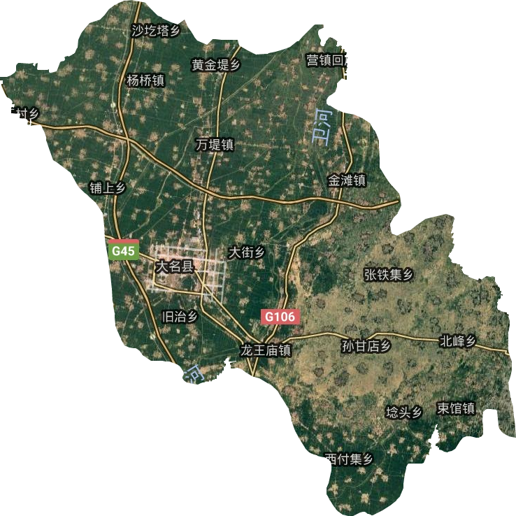 大名縣衛星圖
