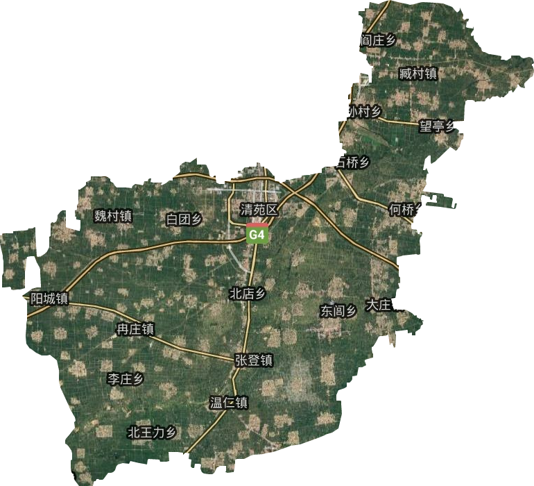 清苑區衛星圖