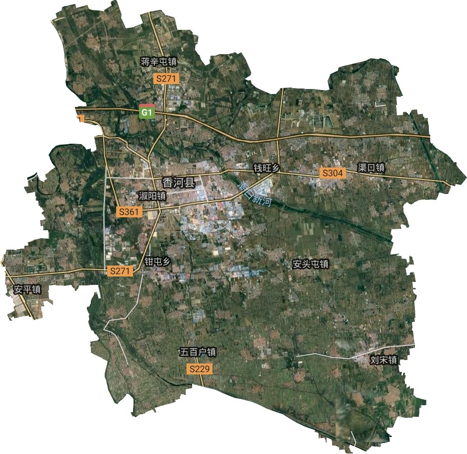 香河縣衛(wèi)星圖