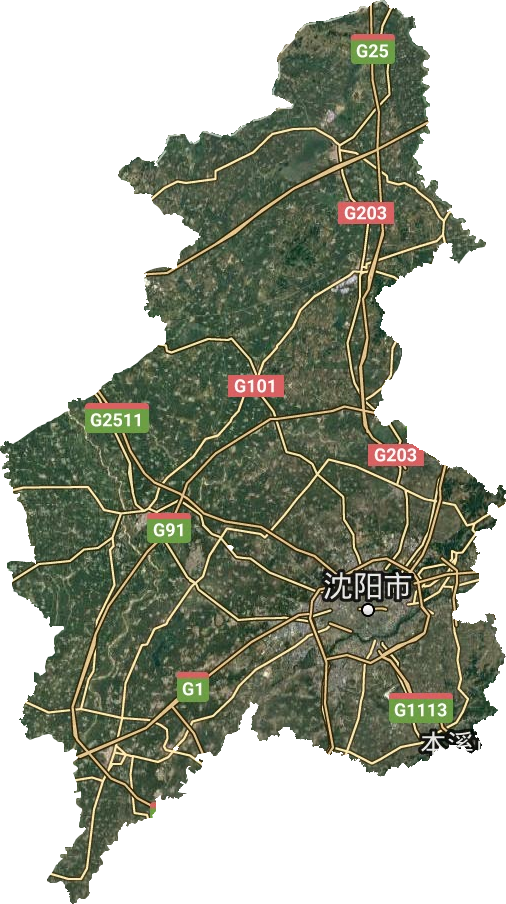 沈陽市衛星圖