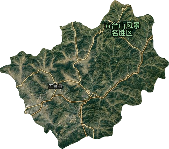 五臺(tái)縣衛(wèi)星圖
