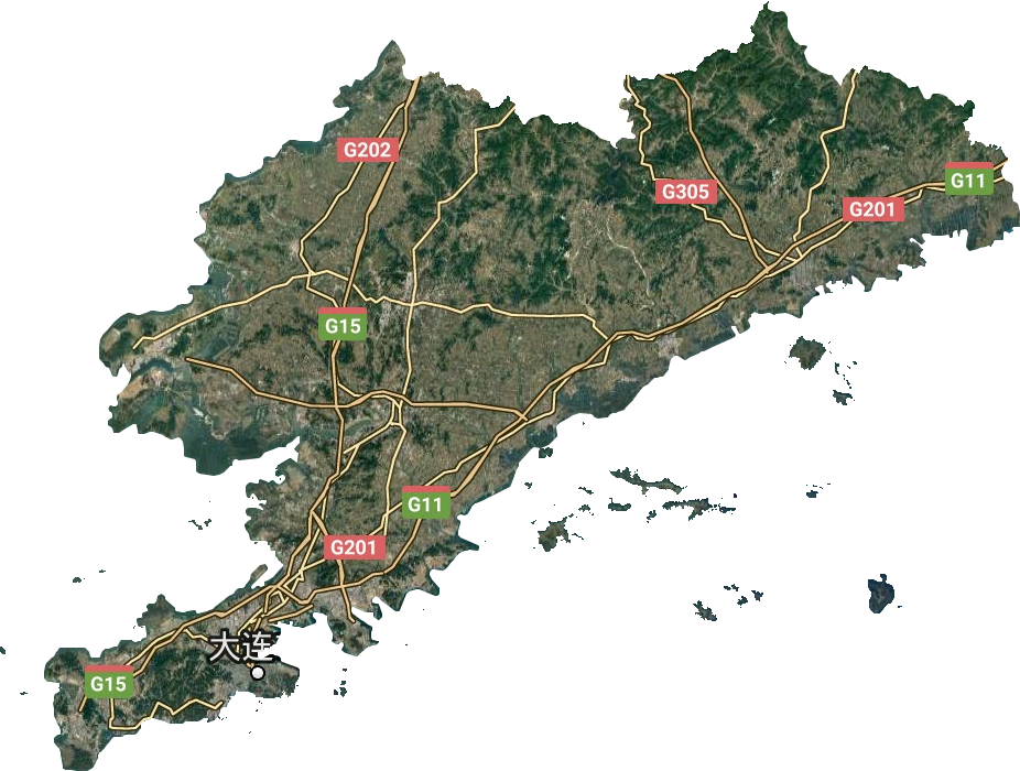 大連市衛(wèi)星圖