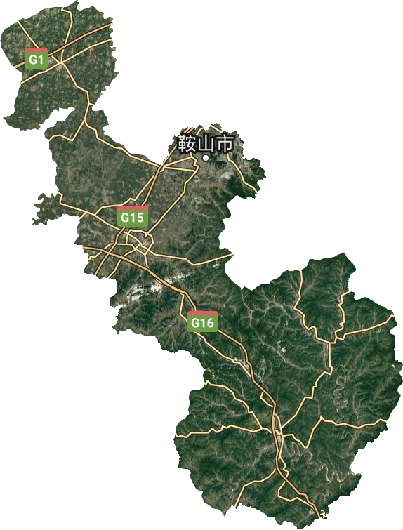 鞍山市衛(wèi)星圖