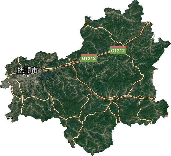 撫順市衛星圖