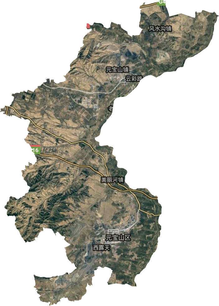 元寶山區衛星圖