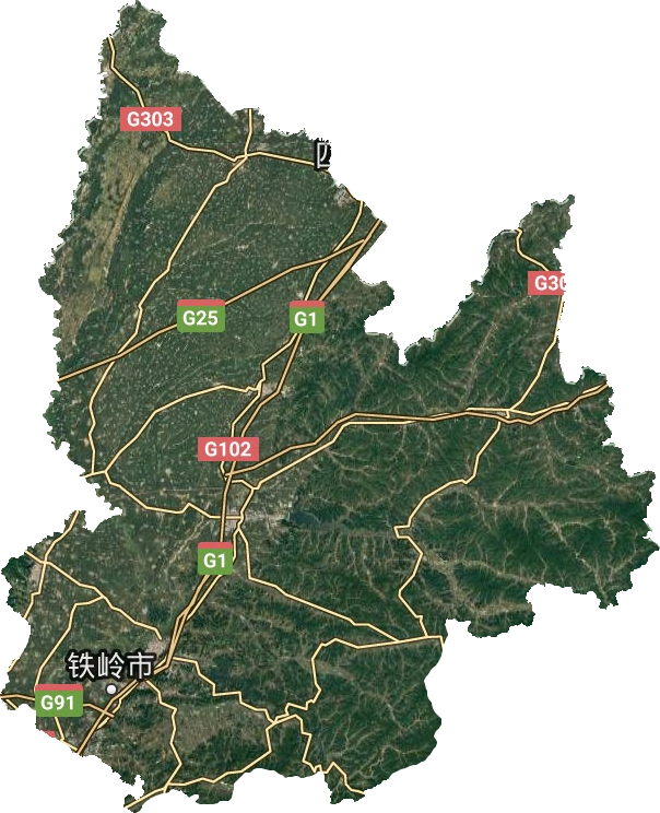 鐵嶺市衛星圖
