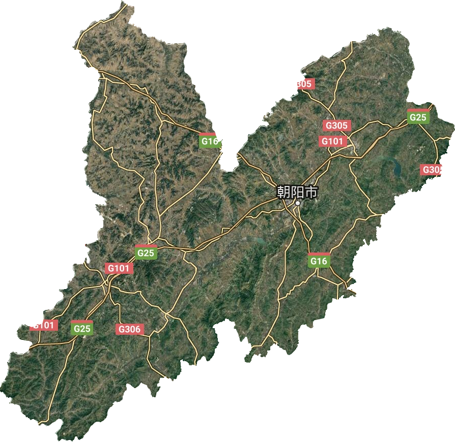 朝陽市衛(wèi)星圖