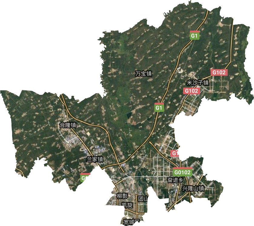 寬城區衛星圖