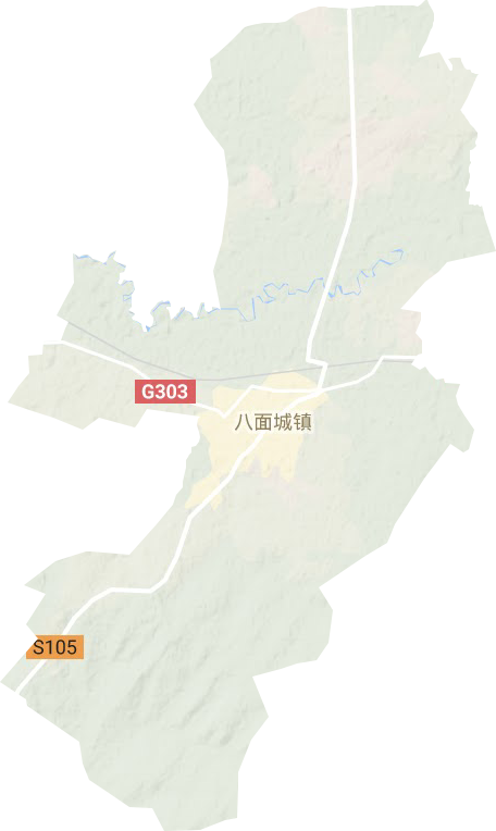 八面城鎮地形圖