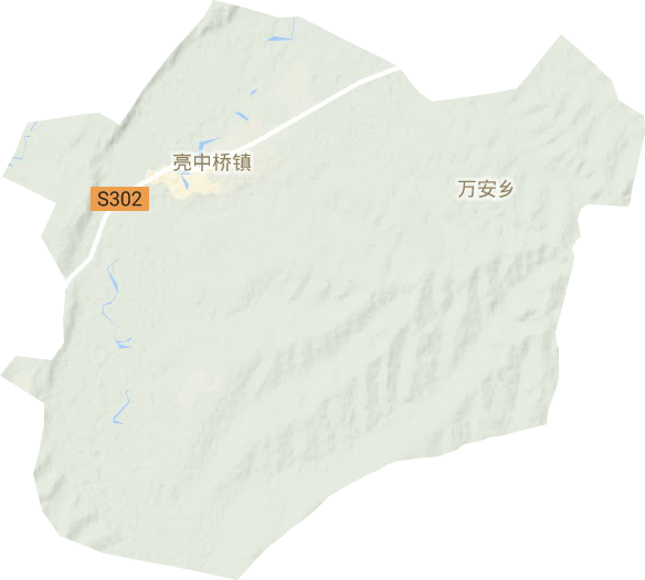 亮中橋鎮(zhèn)地形圖