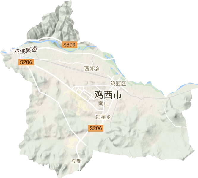 雞冠區地形圖