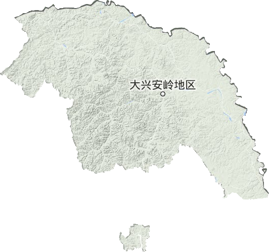 大興安嶺地區地形圖