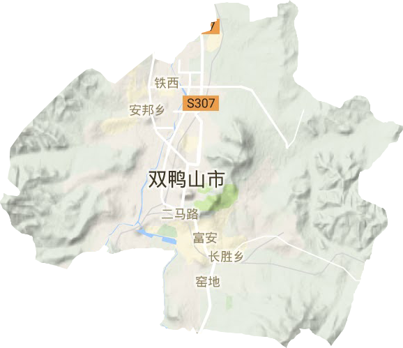 尖山區(qū)地形圖