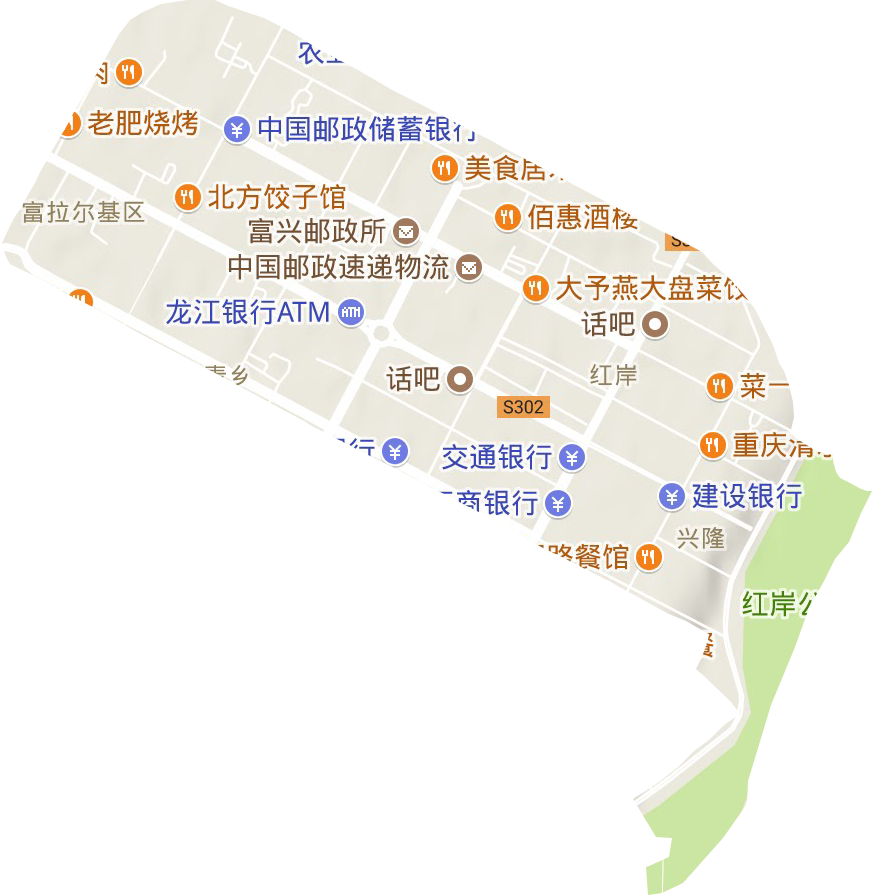 紅岸街道地形圖