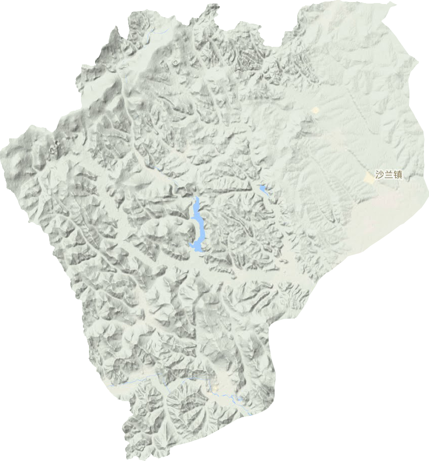沙蘭鎮(zhèn)地形圖