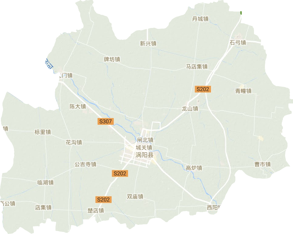 渦陽縣地形圖