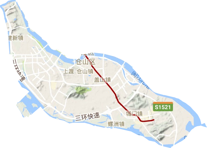 倉山區(qū)地形圖