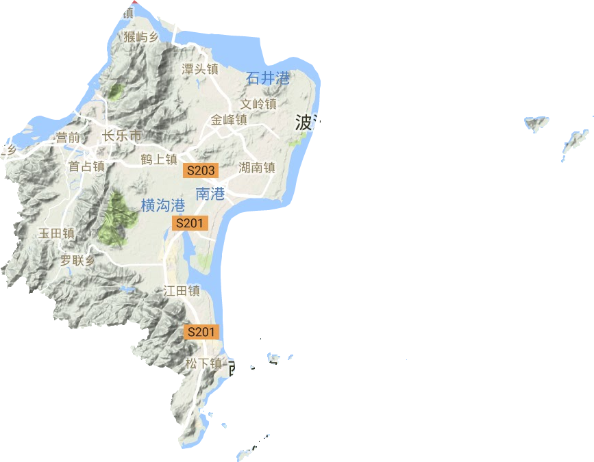 長(zhǎng)樂(lè)區(qū)地形圖