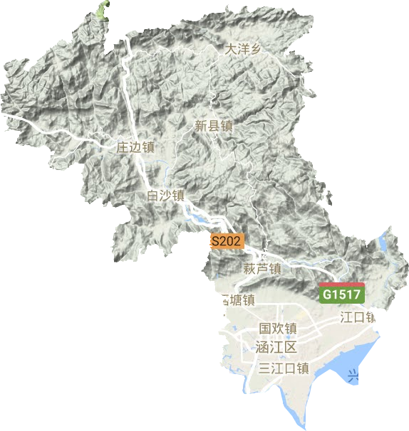 涵江區地形圖