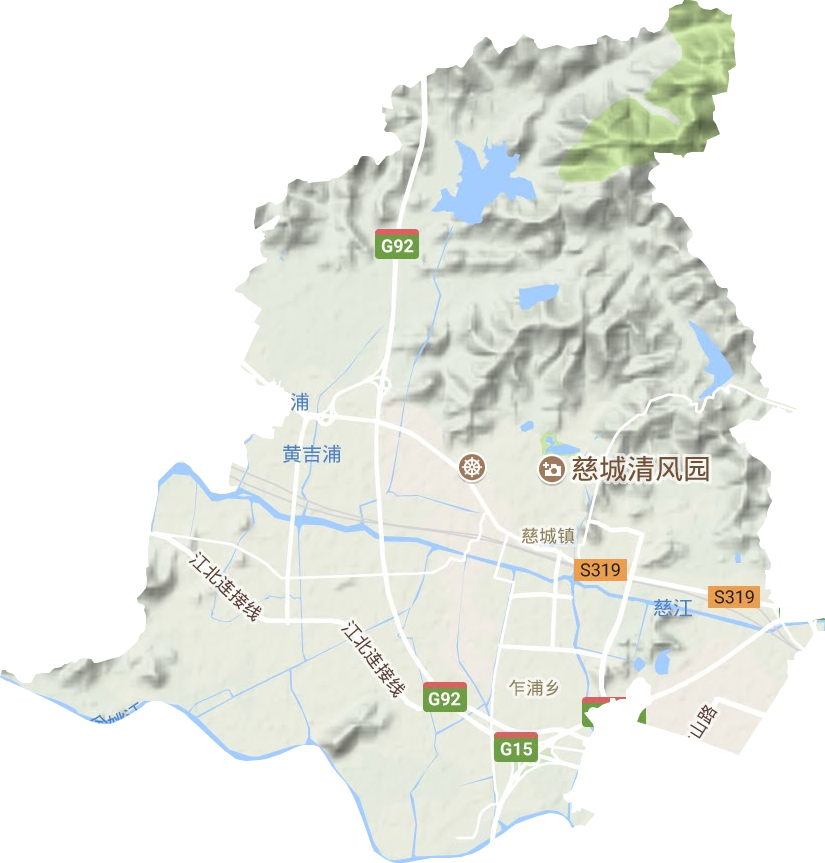 慈城鎮地形圖