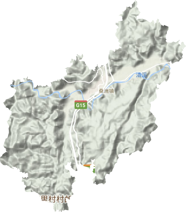 桑洲鎮(zhèn)地形圖