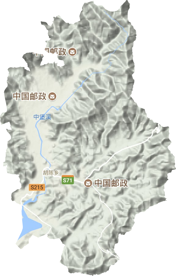 胡陳鄉地形圖