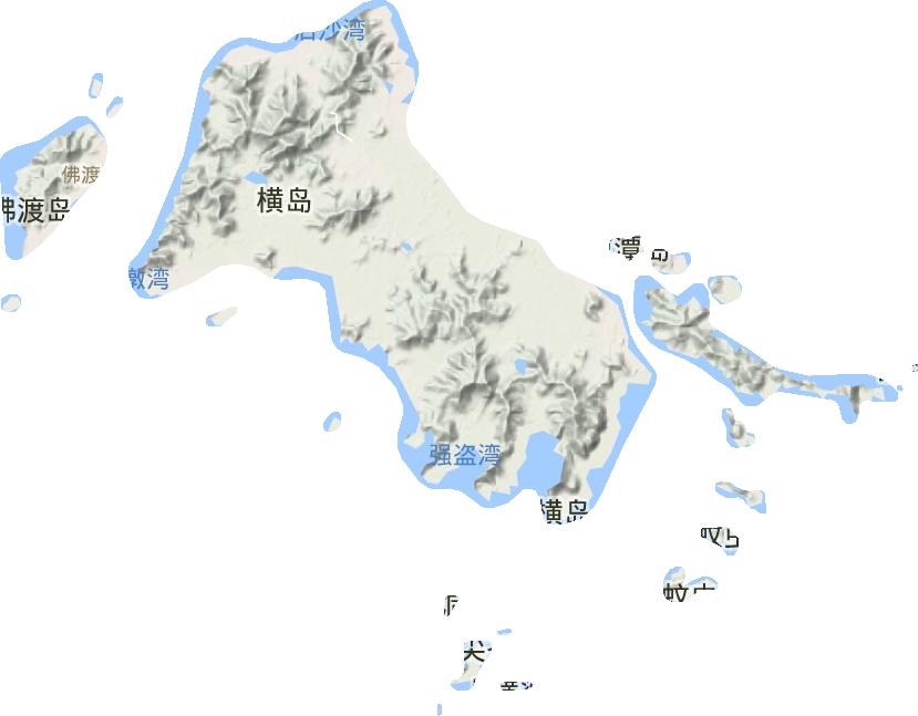 六橫鎮(zhèn)地形圖