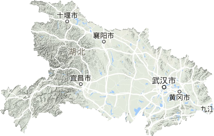 湖北省地形圖
