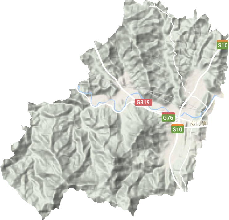 龍門(mén)街道地形圖