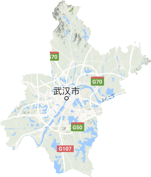 武漢市地形圖