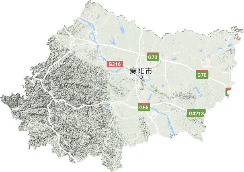 襄陽市地形圖