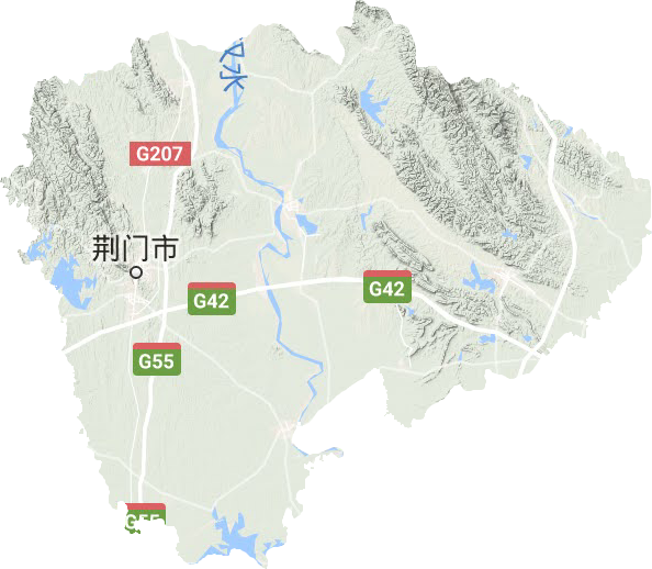 荊門市地形圖