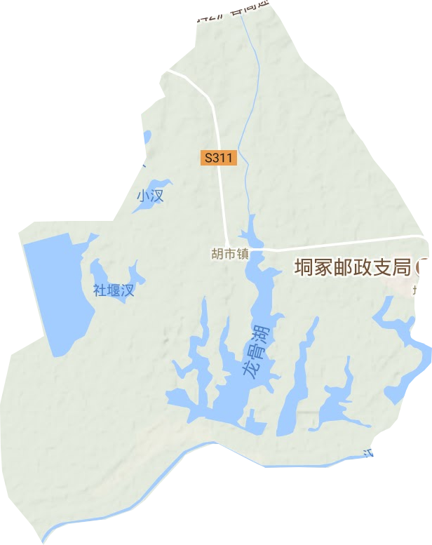 胡市鎮地形圖