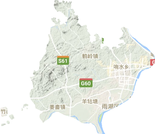 雨湖區地形圖