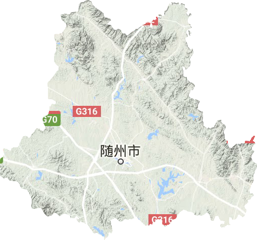 隨州市地形圖