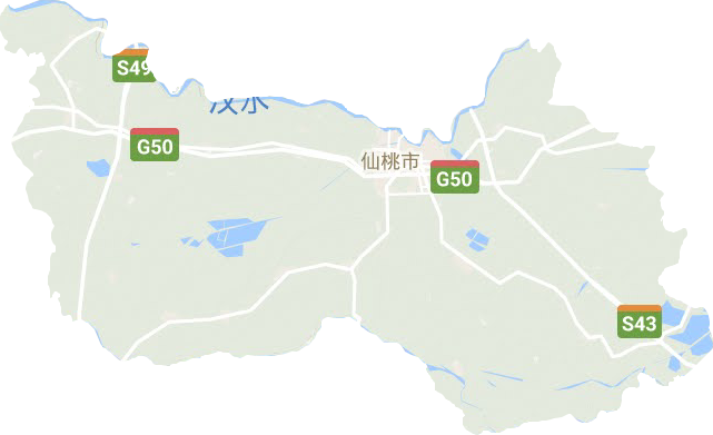 仙桃市地形圖