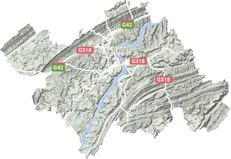 萬州區(qū)地形圖