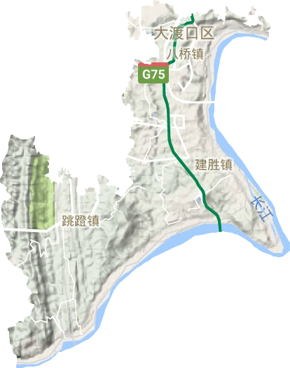 大渡口區(qū)地形圖