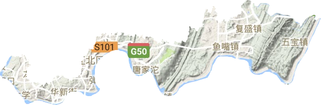 江北區(qū)地形圖