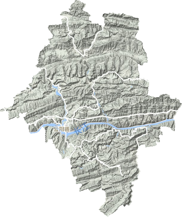 云陽縣地形圖