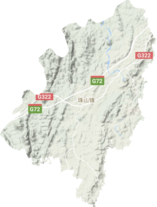 珠山鎮地形圖