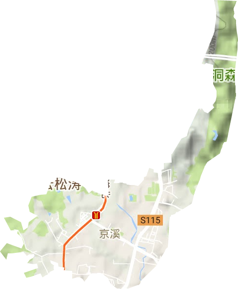 京溪街道地形圖