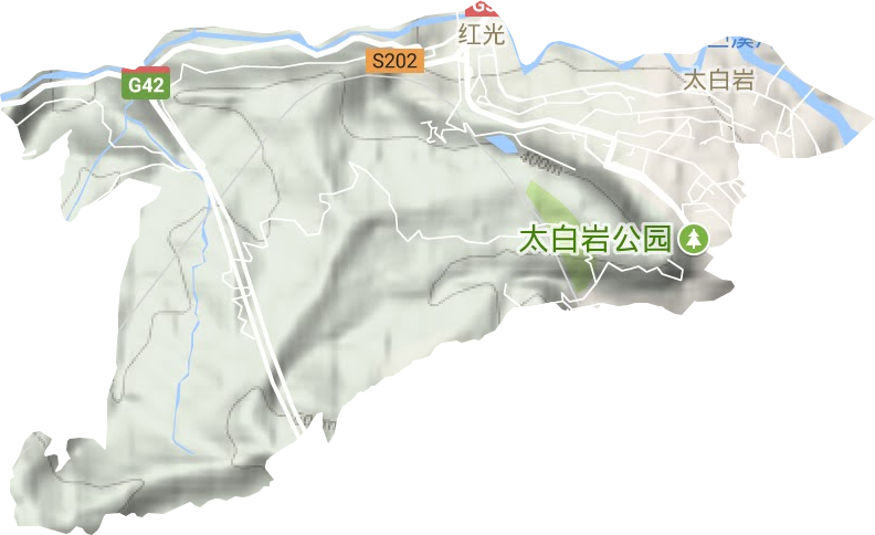 太白街道地形圖