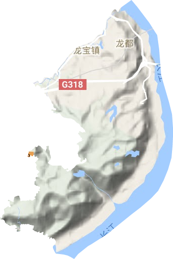 龍都街道地形圖