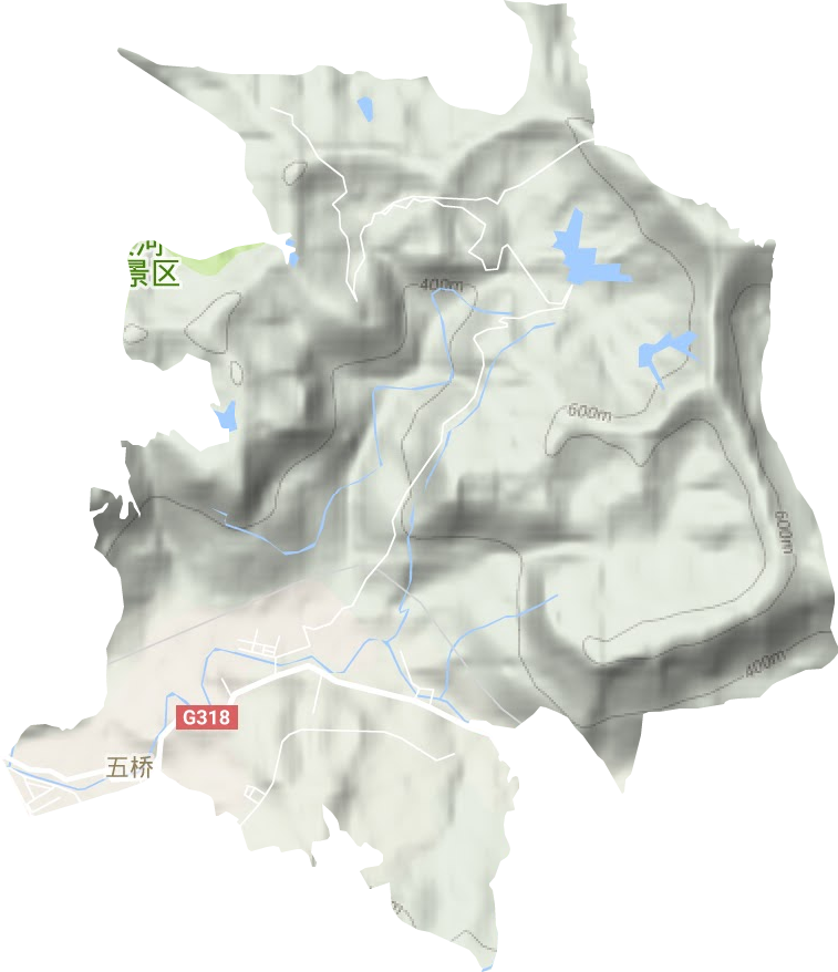 五橋街道地形圖