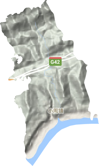 小周鎮(zhèn)地形圖